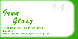 irma glosz business card